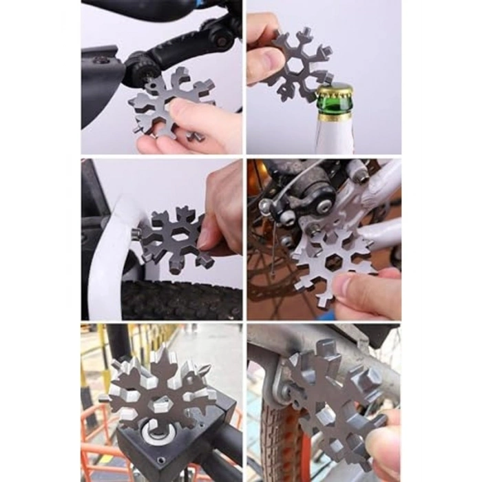 Paslanmaz Çelik Çok Fonksiyonlu Anahtarlık Tornavida Kit