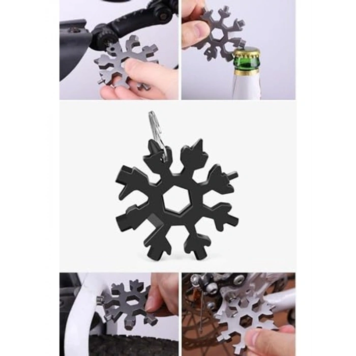 Paslanmaz Çelik Çok Fonksiyonlu Anahtarlık Tornavida Kit