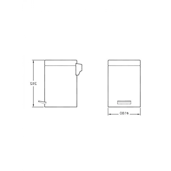 Paslanmaz Çelik Çöp Kovası - 3 Litre, Pedallı