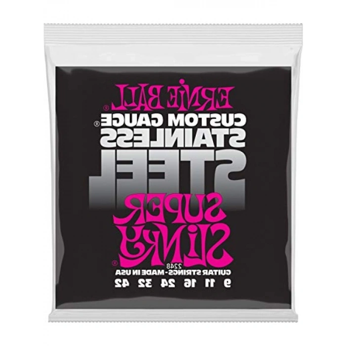 Paslanmaz Çelik Elektro Gitar Telleri - Süper Slinky Ölçü 9-42