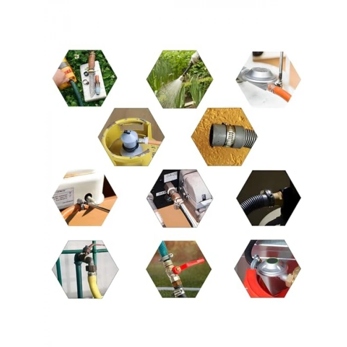 Paslanmaz Çelik Hortum Kelepçesi - 5 ADET, Ayarlanabilir