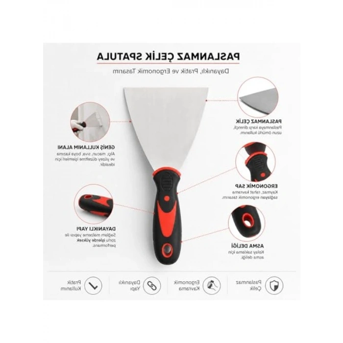 Paslanmaz Çelik İnşaat Spatulası, 100 mm Ölçü ile Dayanıklı