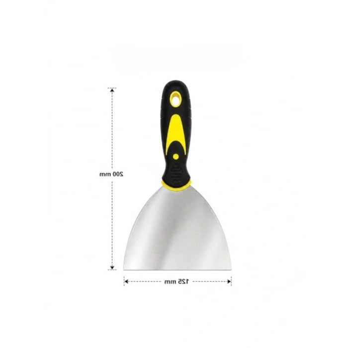 Paslanmaz Çelik İnşaat Spatulası, Plastik Saplı ve 125 mm Boyutunda
