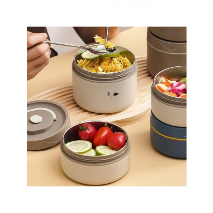 Paslanmaz Çelik Isı Yalıtımlı Yemek Kabı Seti (420ml + 550ml)