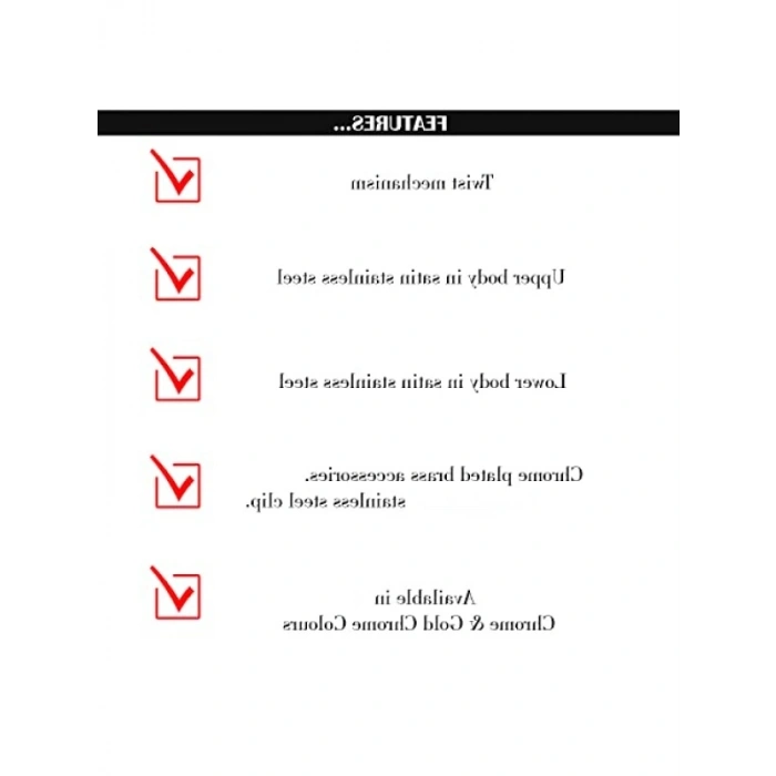 Paslanmaz Çelik Kapaklı Versatil Kalem