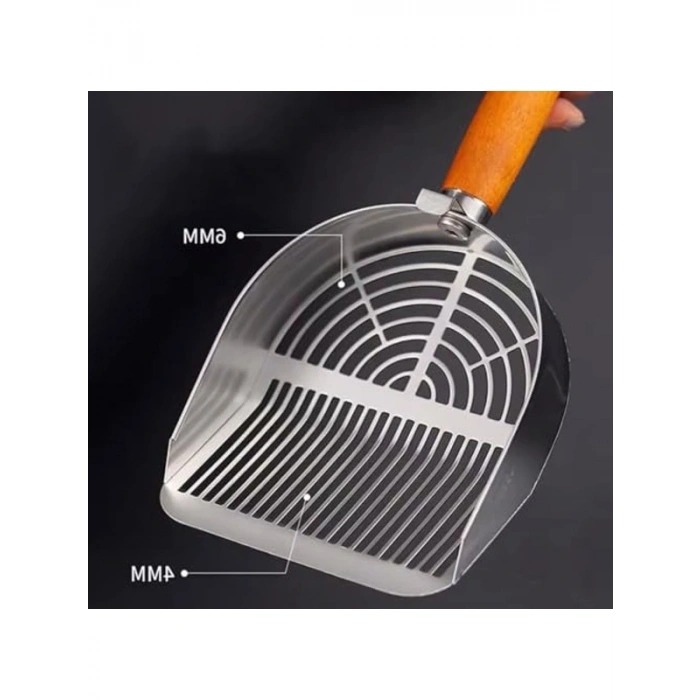 Paslanmaz Çelik Kedi ve Köpek Kum Temizleme Küreği, Ergonomik Tasarım