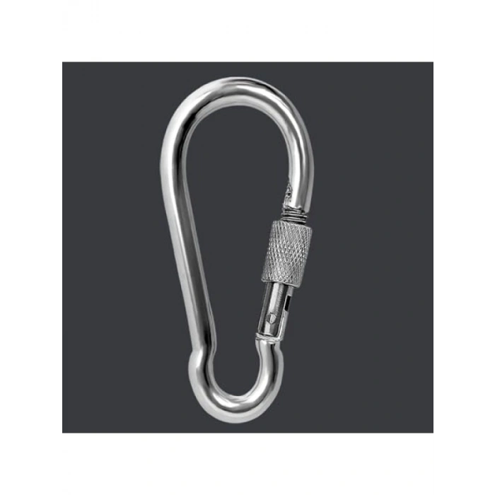 Paslanmaz Çelik Kilitli Karabina Kanca, 12 mm