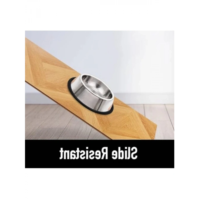 Paslanmaz Çelik Köpek Kabı, Kaydırmaz Kauçuk Tabanlı, 2li Paket