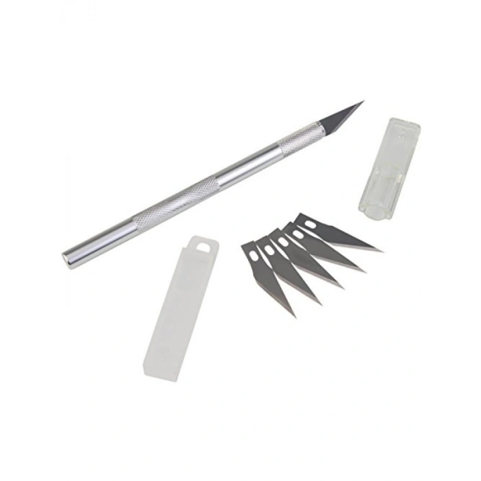 Paslanmaz Çelik Kretuar Bıçağı - 5 Yedek ile