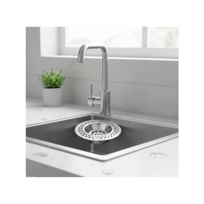 Paslanmaz Çelik Lavabo Süzgeci - 7 cm Çap