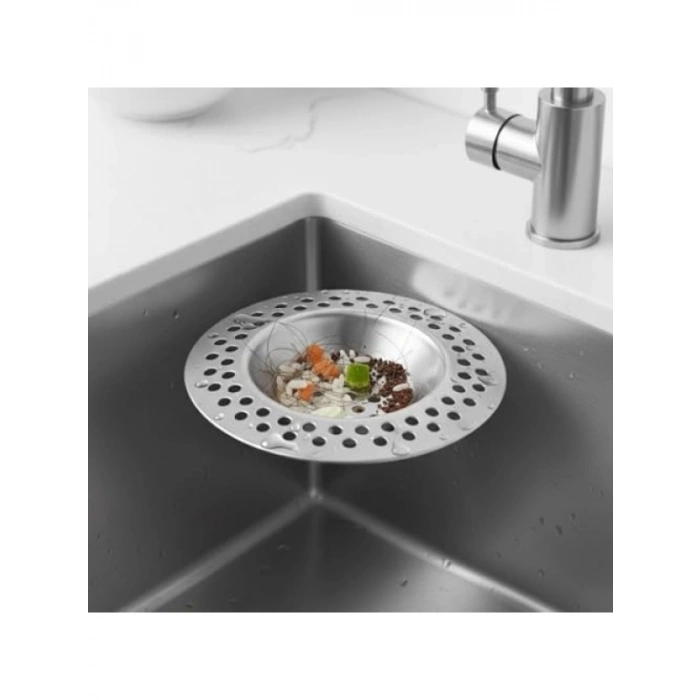 Paslanmaz Çelik Lavabo Süzgeci - 7 cm Çap