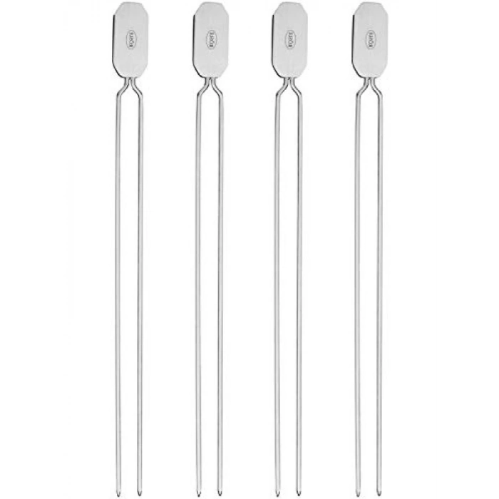 Paslanmaz Çelik Mangal Şişi, İki Adet Çift Şiş, 33 cm