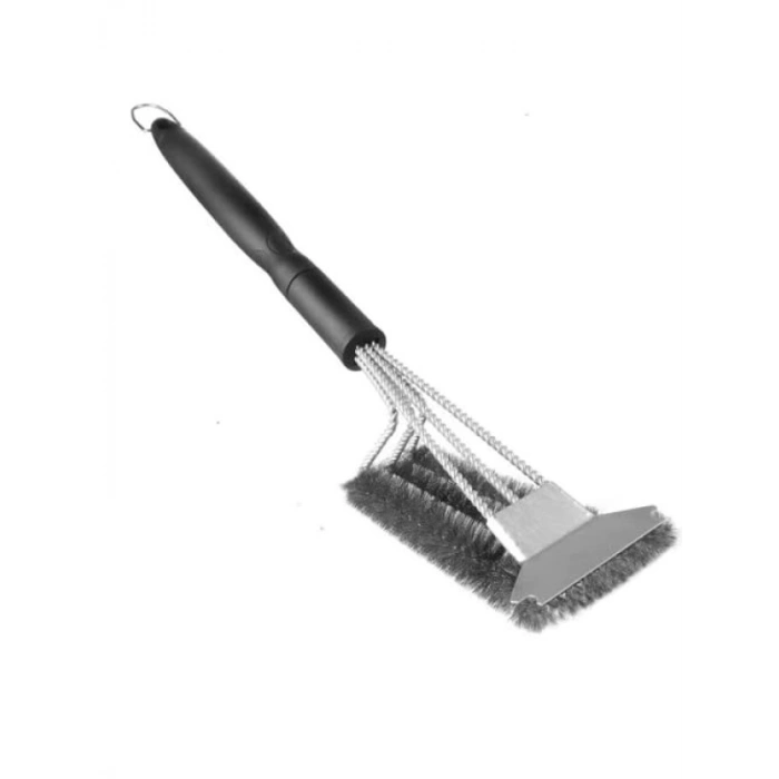 Paslanmaz Çelik Mangal Temizleme Fırçası - Ergonomik Tutacak