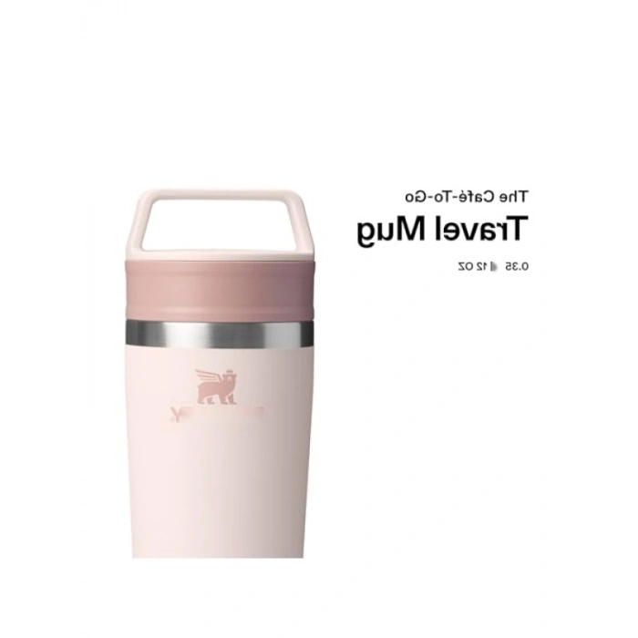 Paslanmaz Çelik Sızdırmaz Termos Bardak, Pembe Kuvars, 0.35 Litre