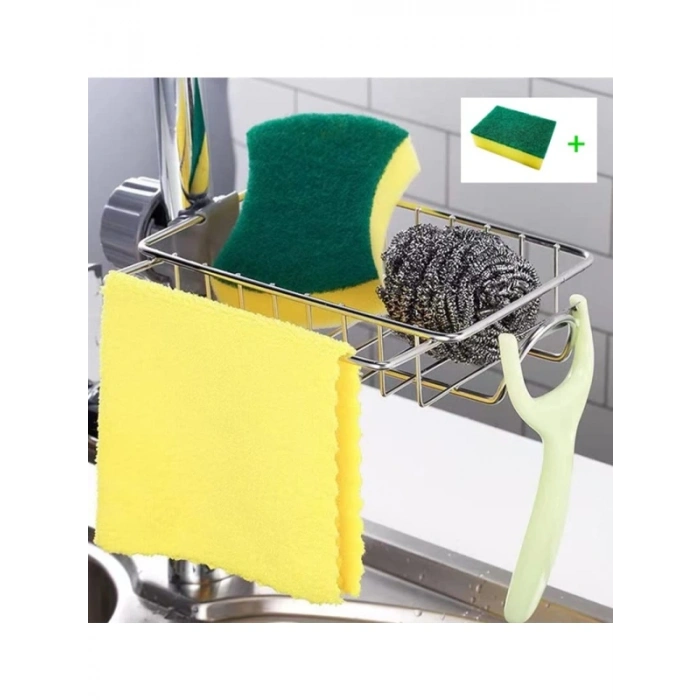 Paslanmaz Çelik Sünger Tutucu, Mutfak Lavabo Organizatörü