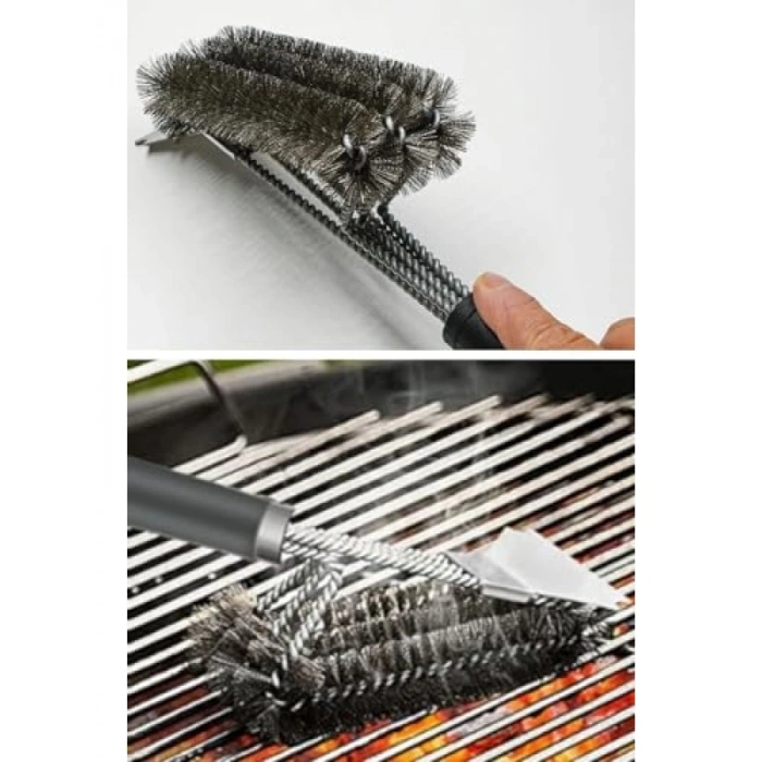 Paslanmaz Çelik Telli Mangal Izgara Temizleme Fırçası