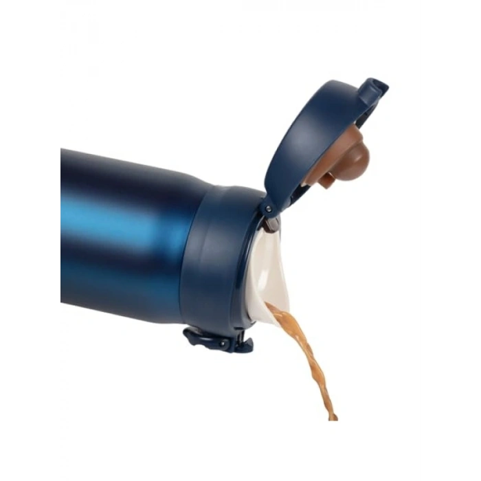 Paslanmaz Çelik Termos, 500 ml, Mavi, 10 Saat Sıcak, 24 Saat Soğuk