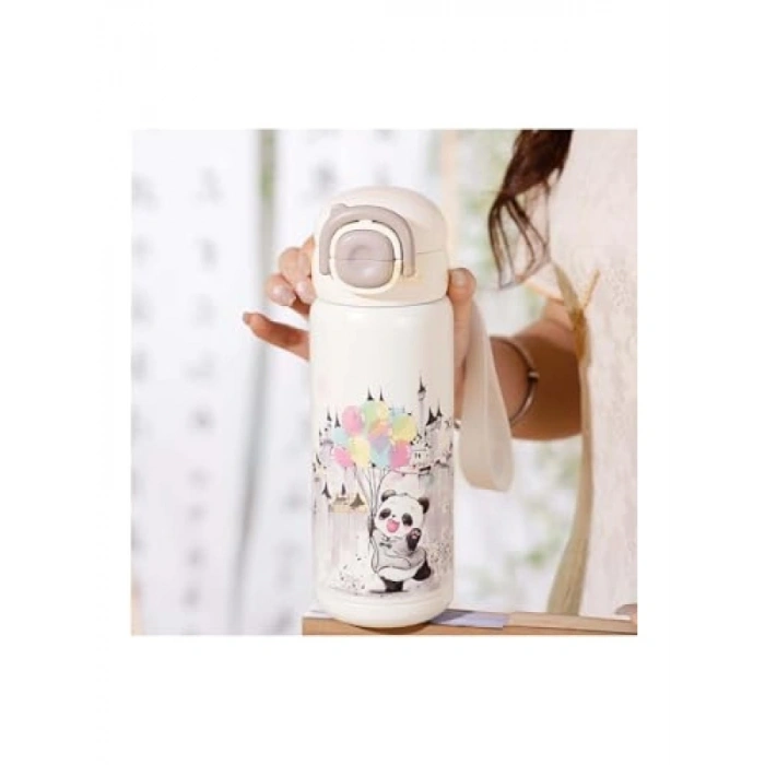 Paslanmaz Çelik Termos, 600ml, Pipetli Tasarım