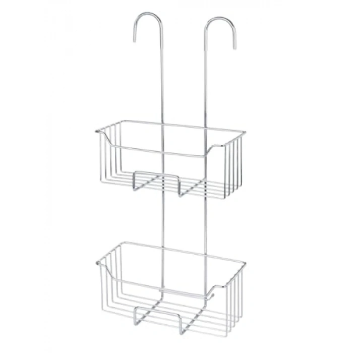 Paslanmaz Çelik Termostatik Duş Rafı - 2 Seviyeli, 25 x 55 x 14 cm