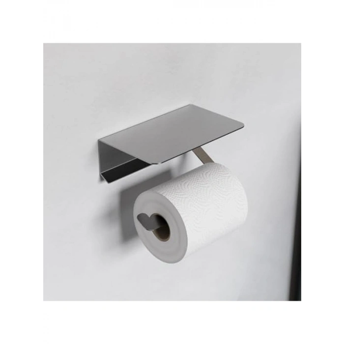 Paslanmaz Çelik Tuvalet Kağıdı Askısı, Raflı Tasarım