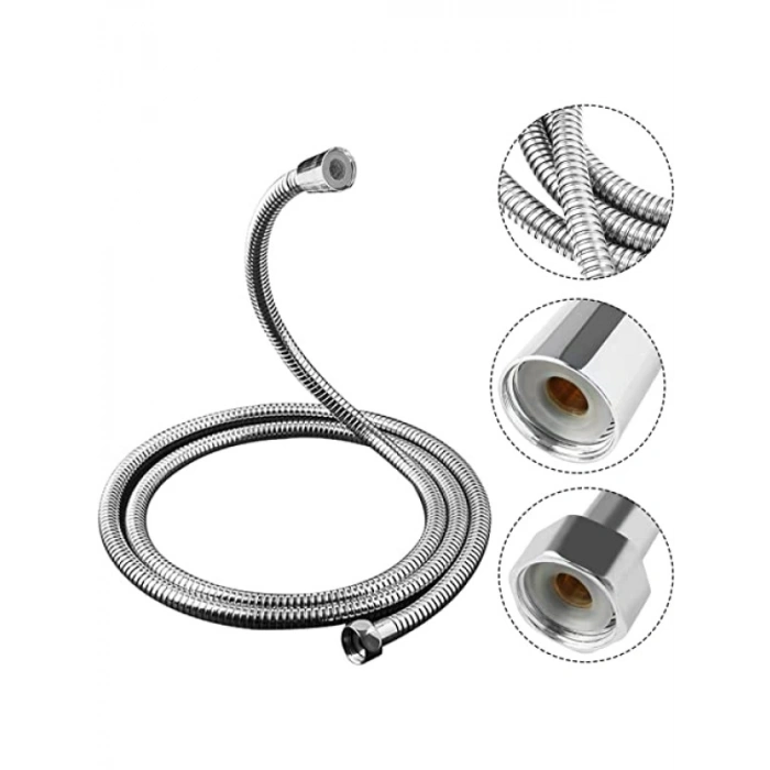 Paslanmaz Çelik Uzun Duş Spirali - 200 cm, Patlamaya Dayanıklı