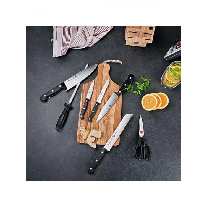 Paslanmaz Çelik ve Ahşap Bıçak Seti