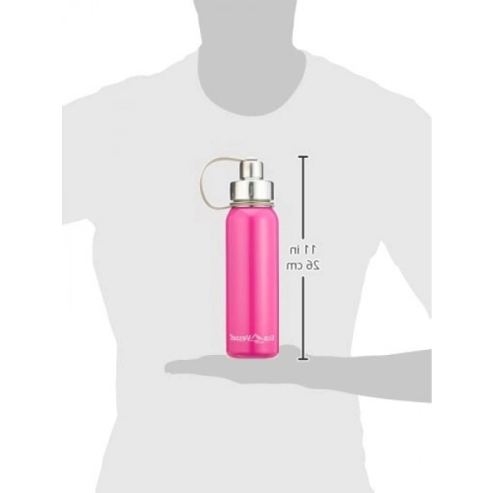 Paslanmaz Çelik Vidalı Termos, 0.75 lt, Pembe