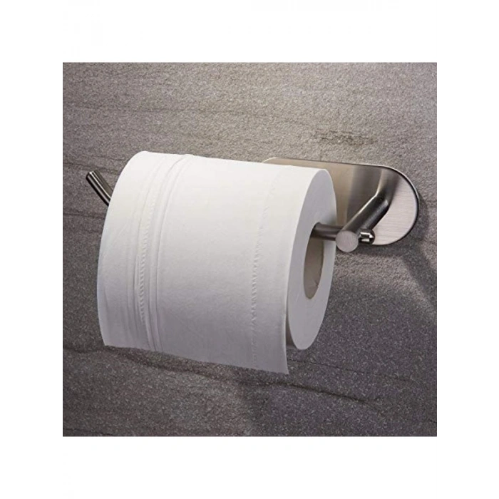 Paslanmaz Çelik Yapışkanlı Tuvalet Kağıtlığı - Modern Tasarım