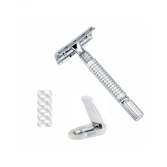 Paslanmaz Çelikten Üretilmiş Manuel Traş Aleti 5 Jiletli