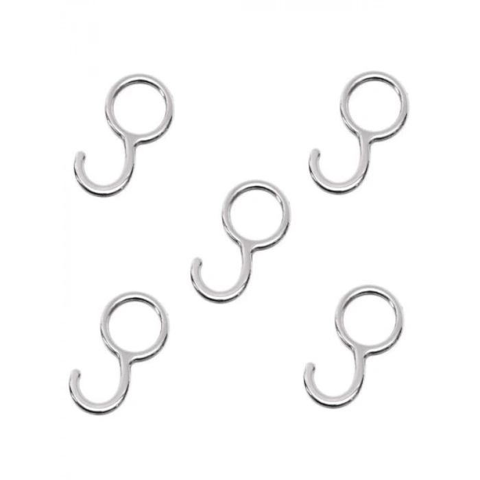 Paslanmaz Dolap Askı Boru Kancası - 5 Adet