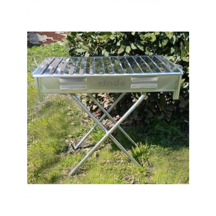 Paslanmaz Galvaniz Gövde ile Kebapçı Tipi Ayaklı Mangal