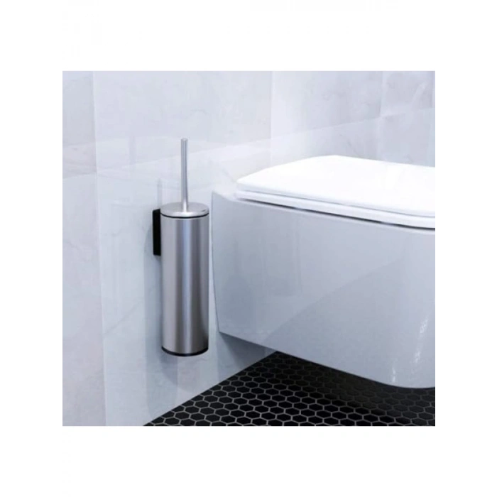 Paslanmaz İç Kısımlı Siyah Tuvalet Fırçası