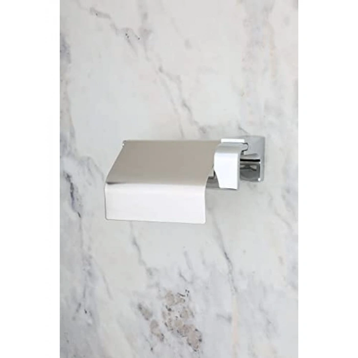Paslanmaz Krom Kapaklı Tuvalet Kağıdı Askısı, Modern Tasarım
