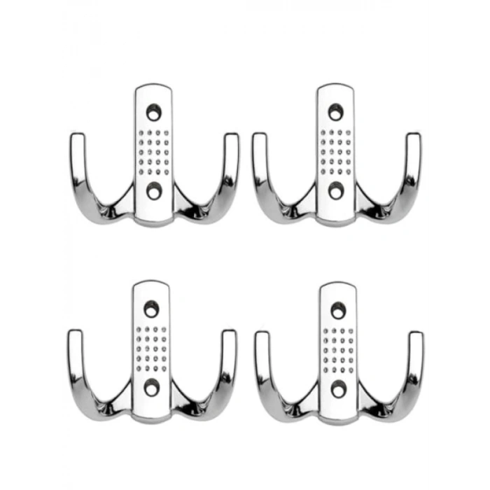 Paslanmaz Krom Metal Elbise Askısı, 4 Adet