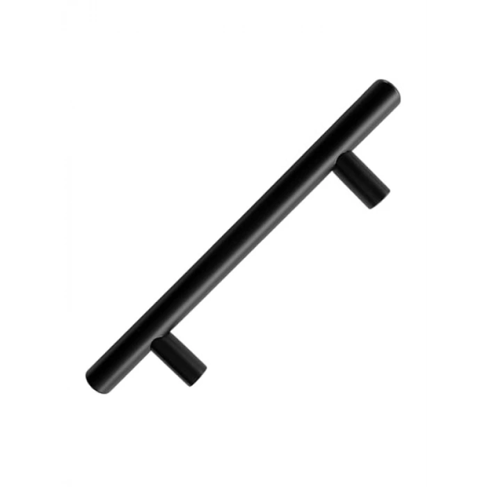 Paslanmaz Metal Kulp - Mutfak ve Banyo İçin, 2 Adet, Mat Siyah