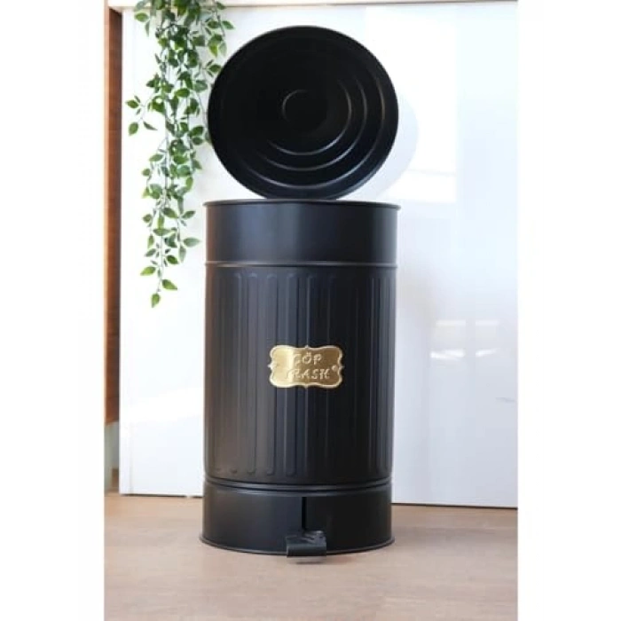 Paslanmaz Metal Pedallı Çöp Kovası, 30 Litre