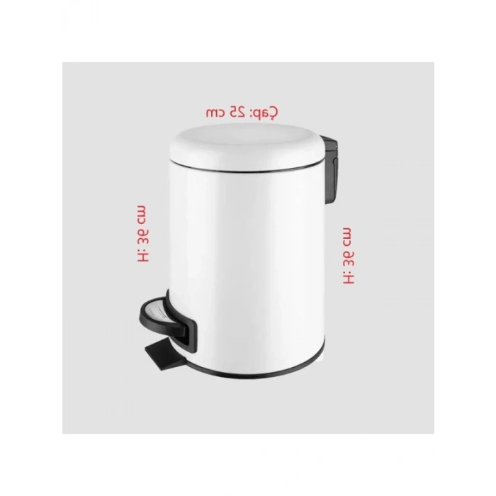 Paslanmaz Pedallı Çöp Kovası - 12 LT