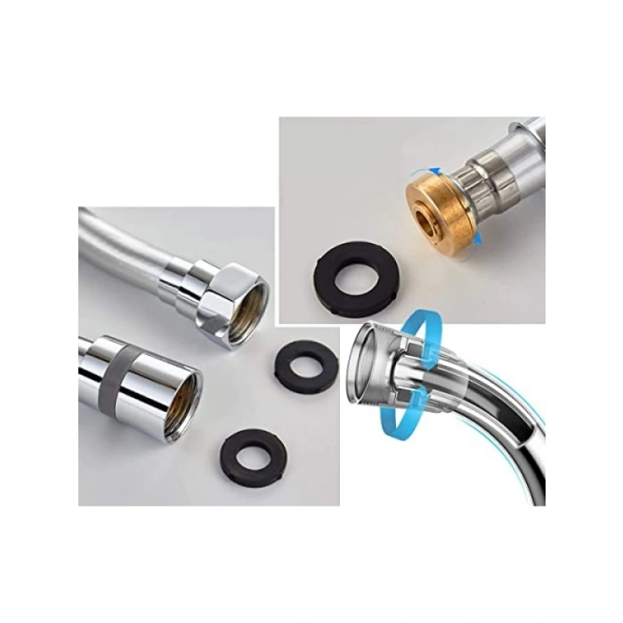 Paslanmaz PVC Duş Hortumu, 150 cm, Patlamaz