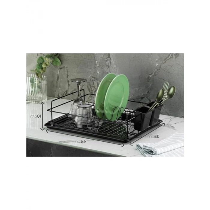 Paslanmaz Siyah Bulaşıklık - Tek Katlı