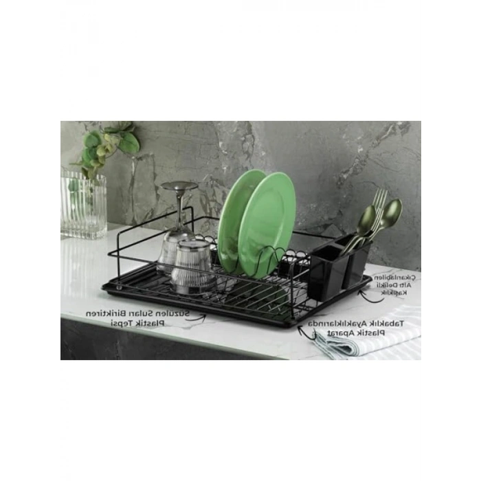 Paslanmaz Siyah Bulaşıklık - Tek Katlı