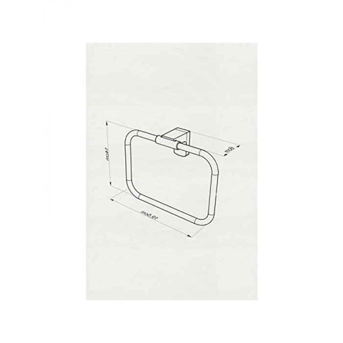 Paslanmaz Siyah Kare Havluluk