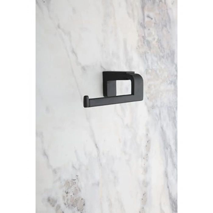 Paslanmaz Siyah Tuvalet Kağıdı Askısı - F1 Model