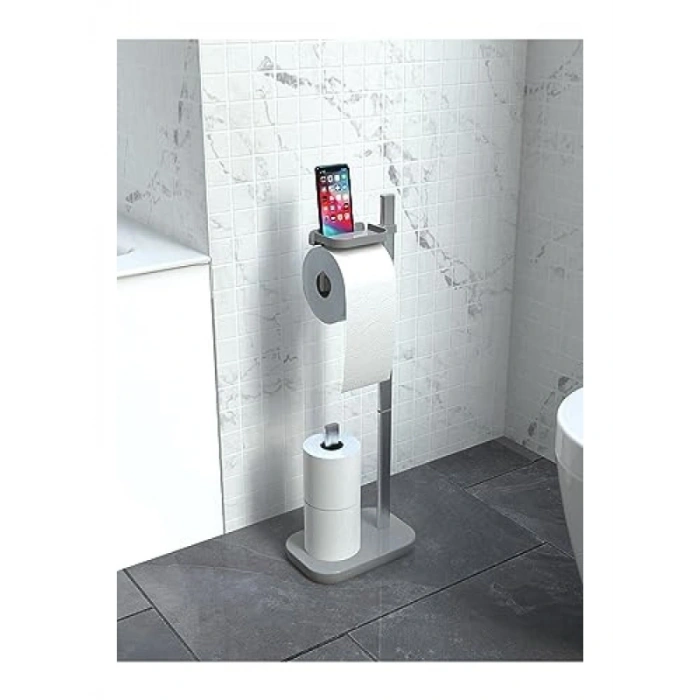 Paslanmaz Tuvalet Kağıtlığı Gri