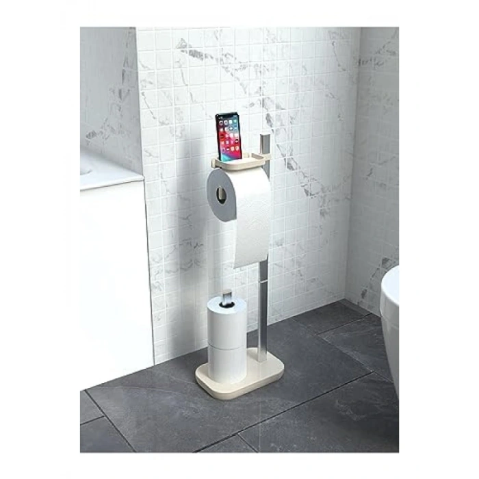 Paslanmaz Tuvalet Kağıtlık - 3 Yedek Rulo Kapasitesi