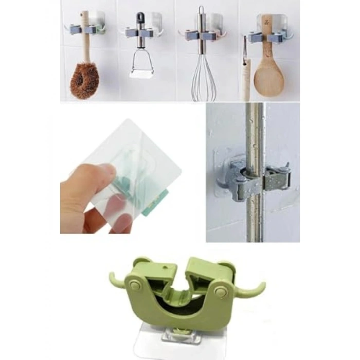 Paspas, Süpürge ve Mop Askısı - 2 Adet Sap Tutucu