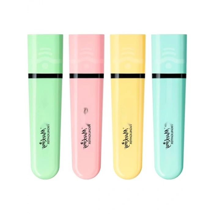 Pastel Fosforlu Kalem Seti - 4 Renkli, Su Bazlı