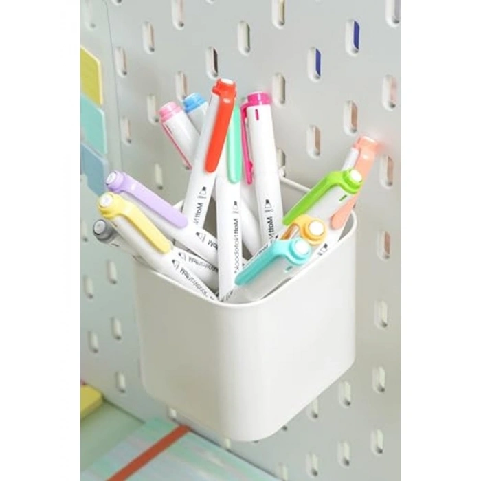 Pastel Renk 12 Renk Çift Uçlu Fosforlu Kalem Seti, Highlighter ve Fineliner