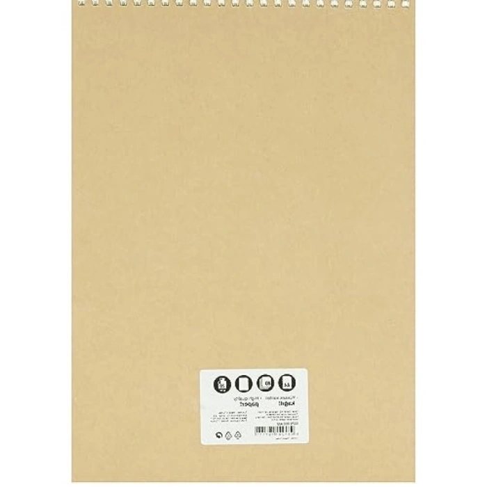 Pastel Renkli A4 Bloknot - 80 Yaprak, Spiral Cilt