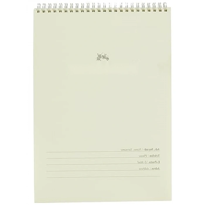 Pastel Renkli A4 Bloknot - 80 Yaprak, Spiral Cilt