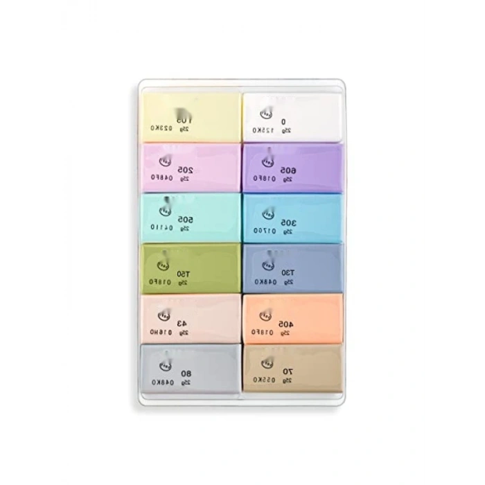 Pastel Renkli Modelleme Kili Seti (12 Blok x 25 gr)